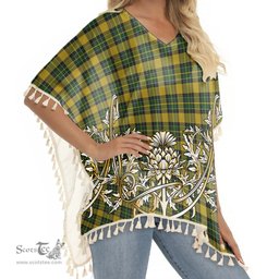 ScotsTee Shop Scottish Jacobite 2 Tartan Scotland Royal Golden Thistle Square Fringed Shawl