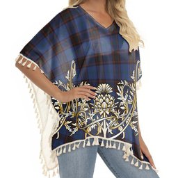 ScotsTee Shop Scottish Home Tartan Scotland Royal Golden Thistle Square Fringed Shawl