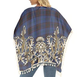 ScotsTee Shop Scottish Home Tartan Scotland Royal Golden Thistle Square Fringed Shawl