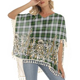 ScotsTee Shop Scottish Gunn Mrs Jane of Kirkhill House Wick Tartan Scotland Royal Golden Thistle Square Fringed Shawl