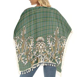 ScotsTee Shop Scottish Scott Green Ancient Tartan Scotland Royal Golden Thistle Square Fringed Shawl