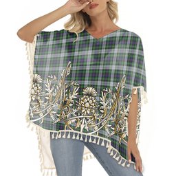 ScotsTee Shop Scottish McKenzie Dress Tartan Scotland Royal Golden Thistle Square Fringed Shawl