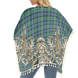 ScotsTee Shop Scottish Rose Hunting Ancient Tartan Scotland Royal Golden Thistle Square Fringed Shawl