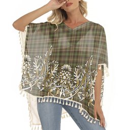 ScotsTee Shop Scottish Lamont Heather Tartan Scotland Royal Golden Thistle Square Fringed Shawl