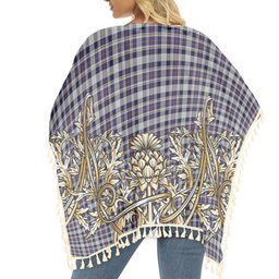 ScotsTee Shop Scottish Rutherford Simon Travis Alan Tartan Scotland Royal Golden Thistle Square Fringed Shawl
