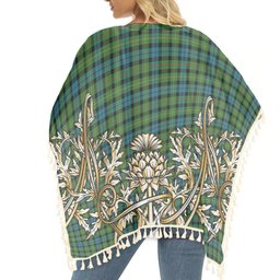 ScotsTee Shop Scottish Rollo Ancient Tartan Scotland Royal Golden Thistle Square Fringed Shawl