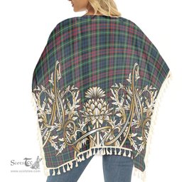 ScotsTee Shop Scottish Keith District Modern Tartan Scotland Royal Golden Thistle Square Fringed Shawl