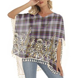 ScotsTee Shop Scottish MacDonald Dress Modern Tartan Scotland Royal Golden Thistle Square Fringed Shawl