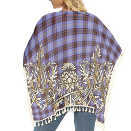 ScotsTee Shop Scottish Rutherford SC Tartan Scotland Royal Golden Thistle Square Fringed Shawl