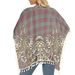 ScotsTee Shop Scottish MacGregor Hunting Ancient Tartan Scotland Royal Golden Thistle Square Fringed Shawl