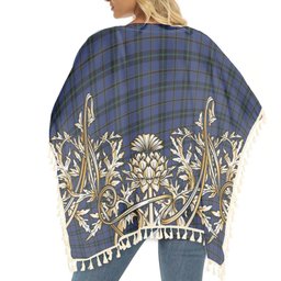 ScotsTee Shop Scottish Hope-Weir Weir 1 Tartan Scotland Royal Golden Thistle Square Fringed Shawl