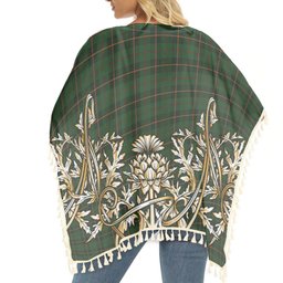 ScotsTee Shop Scottish McGeorge Tartan Scotland Royal Golden Thistle Square Fringed Shawl