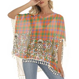 ScotsTee Shop Scottish Ross Ancient Tartan Scotland Royal Golden Thistle Square Fringed Shawl