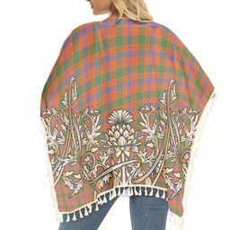 ScotsTee Shop Scottish Ross Ancient Tartan Scotland Royal Golden Thistle Square Fringed Shawl