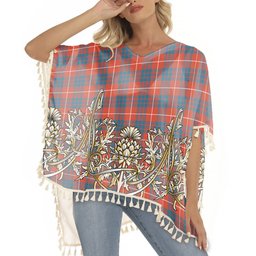 ScotsTee Shop Scottish Hamilton Ancient Tartan Scotland Royal Golden Thistle Square Fringed Shawl
