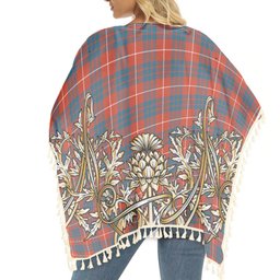 ScotsTee Shop Scottish Hamilton Ancient Tartan Scotland Royal Golden Thistle Square Fringed Shawl