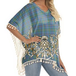ScotsTee Shop Scottish MacHardy Ancient SC Tartan Scotland Royal Golden Thistle Square Fringed Shawl
