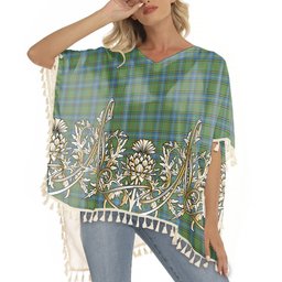 ScotsTee Shop Scottish MacMillan Hunting Ancient Tartan Scotland Royal Golden Thistle Square Fringed Shawl
