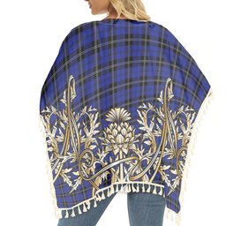 ScotsTee Shop Scottish Swan Tartan Scotland Royal Golden Thistle Square Fringed Shawl