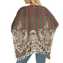 ScotsTee Shop Scottish MacPhail Tartan Scotland Royal Golden Thistle Square Fringed Shawl