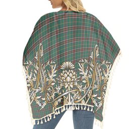 ScotsTee Shop Scottish Newfoundland Labrador Province Canada Modern Tartan Scotland Royal Golden Thistle Square Fringed Shawl