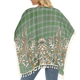 ScotsTee Shop Scottish Kennedy Ancient Clan Tartan Scotland Royal Golden Thistle Square Fringed Shawl