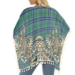ScotsTee Shop Scottish Marshall Ancient Tartan Scotland Royal Golden Thistle Square Fringed Shawl
