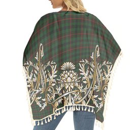 ScotsTee Shop Scottish Tennant Tartan Scotland Royal Golden Thistle Square Fringed Shawl