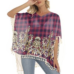 ScotsTee Shop Scottish Tullis Russell Tartan Scotland Royal Golden Thistle Square Fringed Shawl