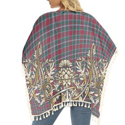 ScotsTee Shop Scottish Spens Modern Clan Tartan Scotland Royal Golden Thistle Square Fringed Shawl