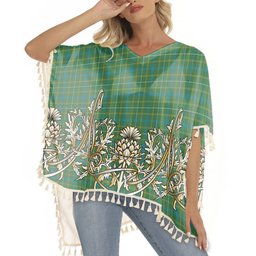 ScotsTee Shop Scottish Kennedy Irish Modern Tartan Scotland Royal Golden Thistle Square Fringed Shawl