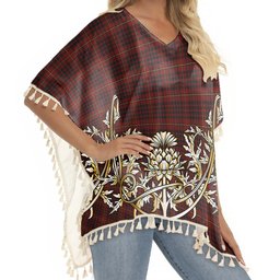 ScotsTee Shop Scottish MacIan Tartan Scotland Royal Golden Thistle Square Fringed Shawl