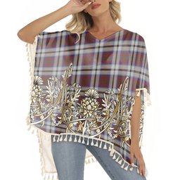 ScotsTee Shop Scottish McCulloch Dress Tartan Scotland Royal Golden Thistle Square Fringed Shawl