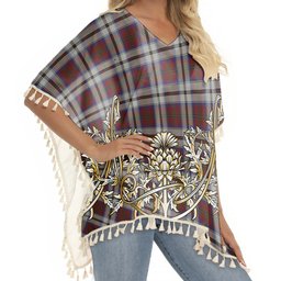 ScotsTee Shop Scottish McCulloch Dress Tartan Scotland Royal Golden Thistle Square Fringed Shawl