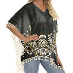 ScotsTee Shop Scottish Kalkofen Tartan Scotland Royal Golden Thistle Square Fringed Shawl