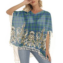ScotsTee Shop Scottish Marshall Tartan Scotland Royal Golden Thistle Square Fringed Shawl