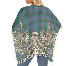 ScotsTee Shop Scottish Wood Ancient Clan Tartan Scotland Royal Golden Thistle Square Fringed Shawl