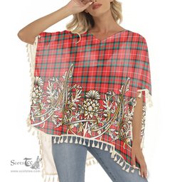 ScotsTee Shop Scottish Stuart of Bute SC Tartan Scotland Royal Golden Thistle Square Fringed Shawl