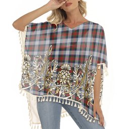 ScotsTee Shop Scottish MacDuff Dress 5 Tartan Scotland Royal Golden Thistle Square Fringed Shawl