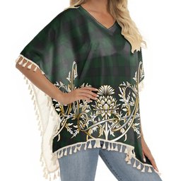 ScotsTee Shop Scottish Rob Roy Hunting Tartan Scotland Royal Golden Thistle Square Fringed Shawl