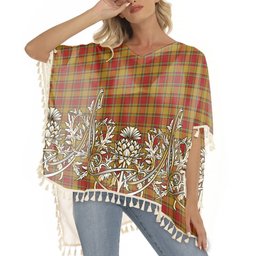 ScotsTee Shop Scottish Scrymgeour Tartan Scotland Royal Golden Thistle Square Fringed Shawl