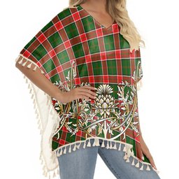 ScotsTee Shop Scottish Pollock Modern Tartan Scotland Royal Golden Thistle Square Fringed Shawl