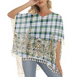 ScotsTee Shop Scottish Mcnaghten Dress Ancient Tartan Scotland Royal Golden Thistle Square Fringed Shawl