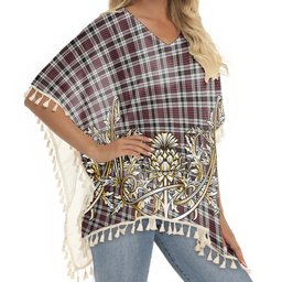 ScotsTee Shop Scottish Little Dress Ancient Tartan Scotland Royal Golden Thistle Square Fringed Shawl