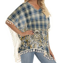 ScotsTee Shop Scottish MacMugen Tartan Scotland Royal Golden Thistle Square Fringed Shawl
