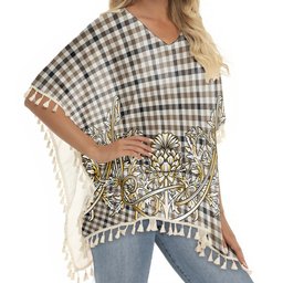 ScotsTee Shop Scottish Hog Ancient Tartan Scotland Royal Golden Thistle Square Fringed Shawl