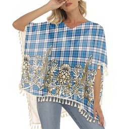 ScotsTee Shop Scottish Hutton SC Tartan Scotland Royal Golden Thistle Square Fringed Shawl