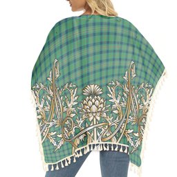 ScotsTee Shop Scottish Kennedy Ancient Tartan Scotland Royal Golden Thistle Square Fringed Shawl