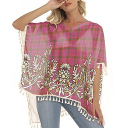 ScotsTee Shop Scottish Lumsden of Clova Ancient Tartan Scotland Royal Golden Thistle Square Fringed Shawl
