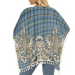 ScotsTee Shop Scottish Hope Ancient Tartan Scotland Royal Golden Thistle Square Fringed Shawl